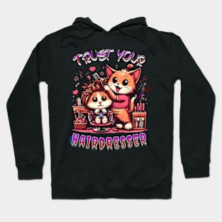 The funny hairdresser cat Hoodie